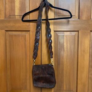 Anthropologie braided strap purse